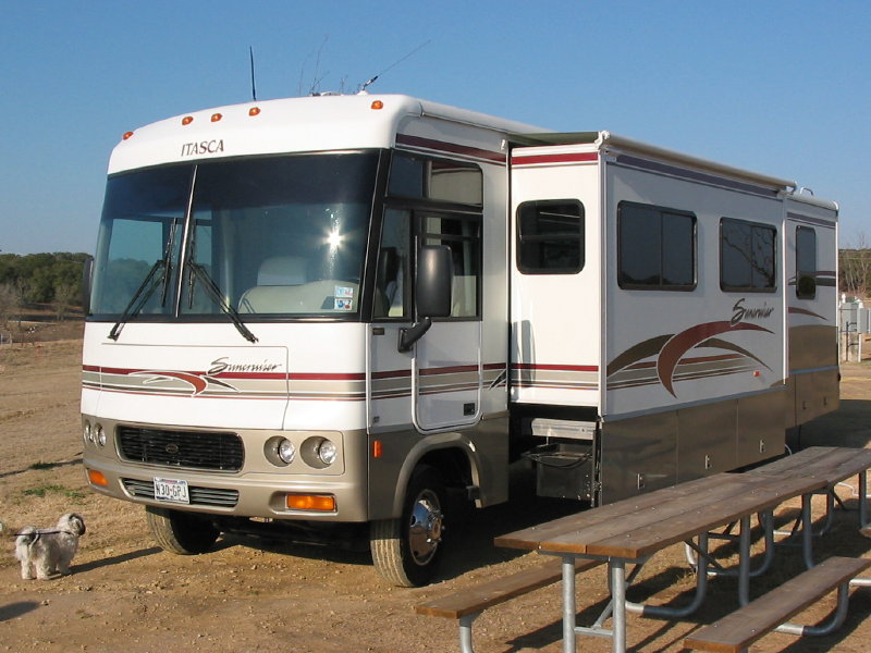 Rv parked on road