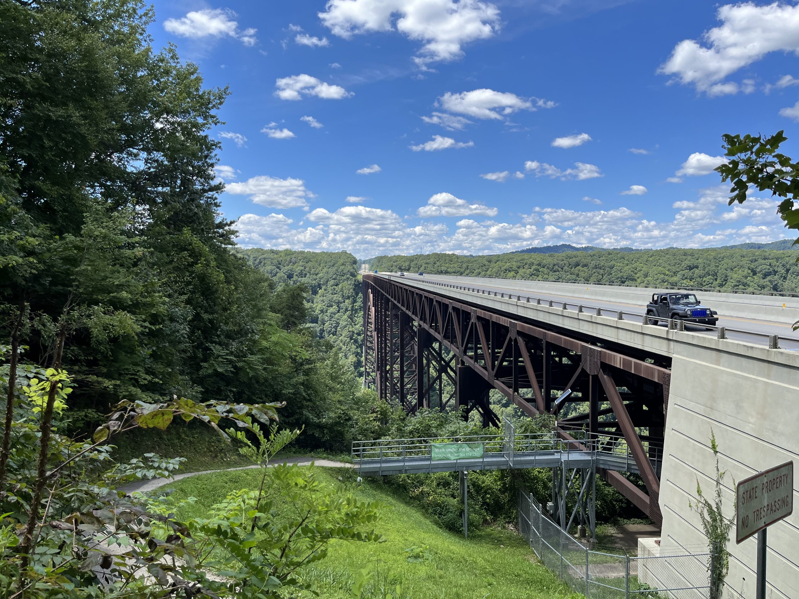 New River Gorge Bridge West Virginia representing Fayetteville