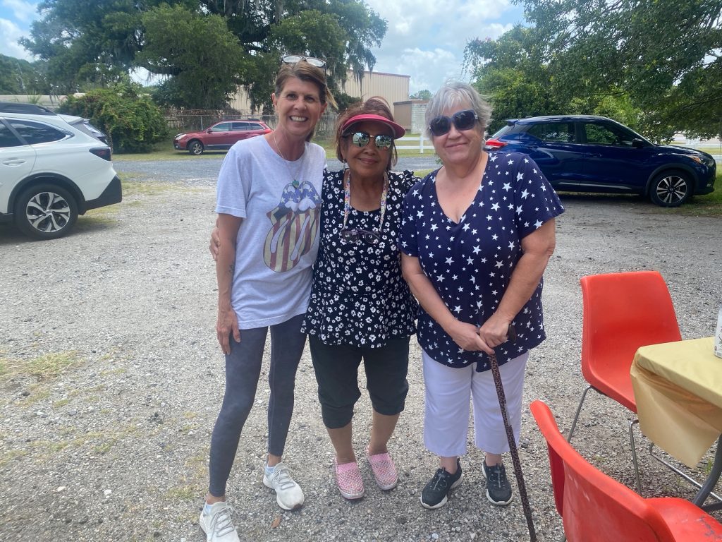 Robin, Marina, and Diana at staff appreciation fish fry